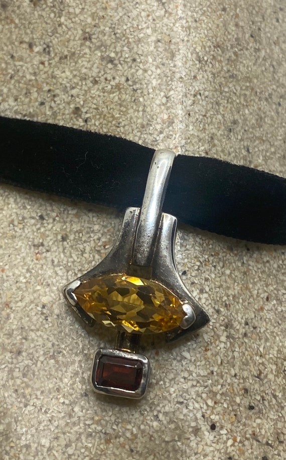 Vintage Sterling Silver Golden Lemon Citrine and G