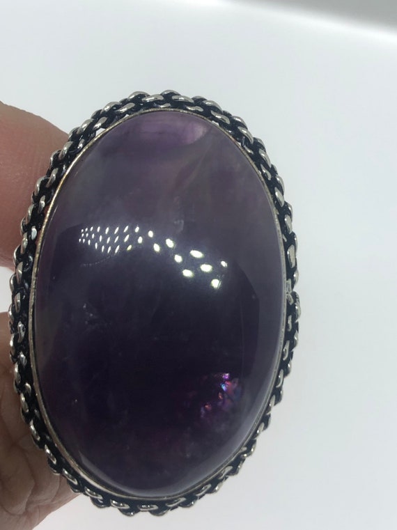Vintage Purple Genuine Amethyst Ring Size 8