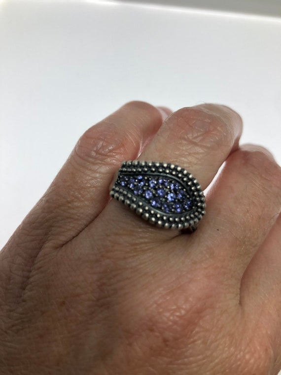 Vintage Handmade Deep Blue Sapphire Setting 925 St