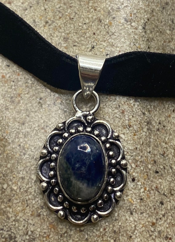 Vintage Blue Lapis Choker Necklace