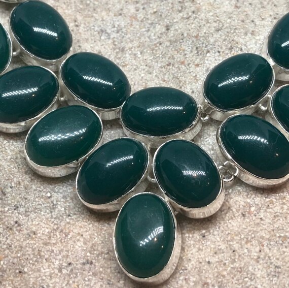 Green Handmade Gothic Styled Silver Finished Genu… - image 6