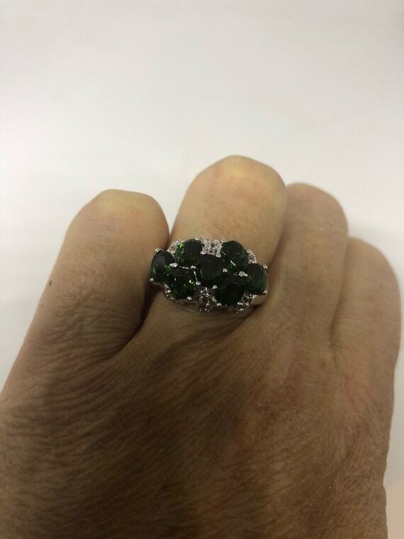 Vintage Handmade Green Chrome Diopside  Filigree … - image 6