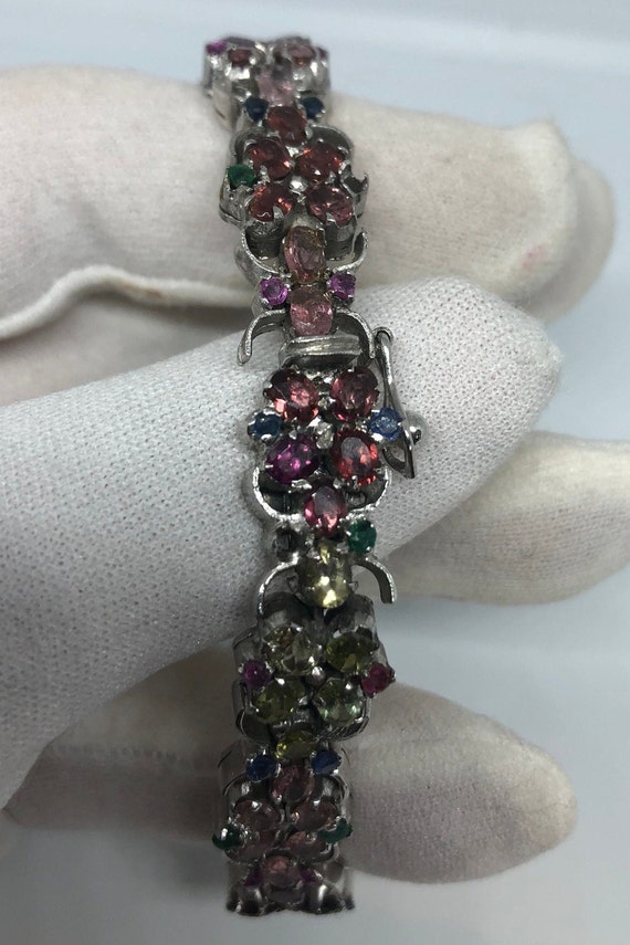 Vintage Handmade Watermelon Tourmaline  in 925 St… - image 6