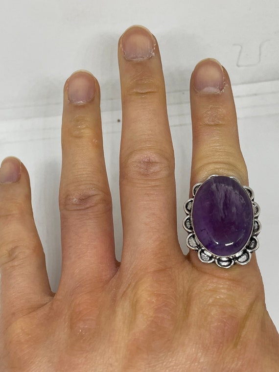 Vintage Purple Genuine Amethyst Ring - image 2