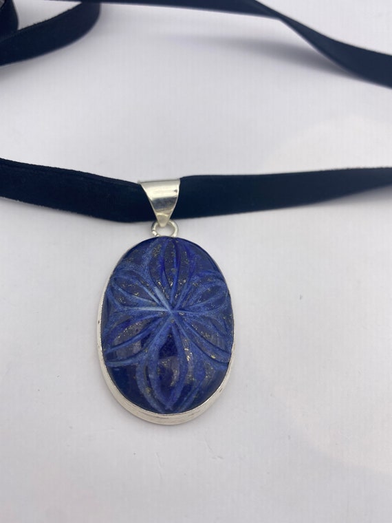 Vintage Tibetan Lapis Choker Necklace. - image 3