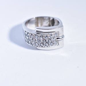 Vintage Genuine Aquamarine 925 Sterling Silver Ring