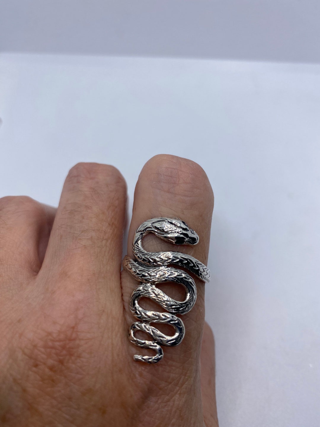 Vintage Snake Ring 925 Sterling Silver - Etsy