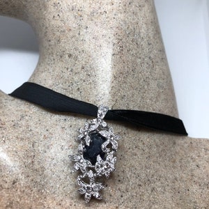 Vintage Handmade 925 Sterling Silver  Sapphire Pendant