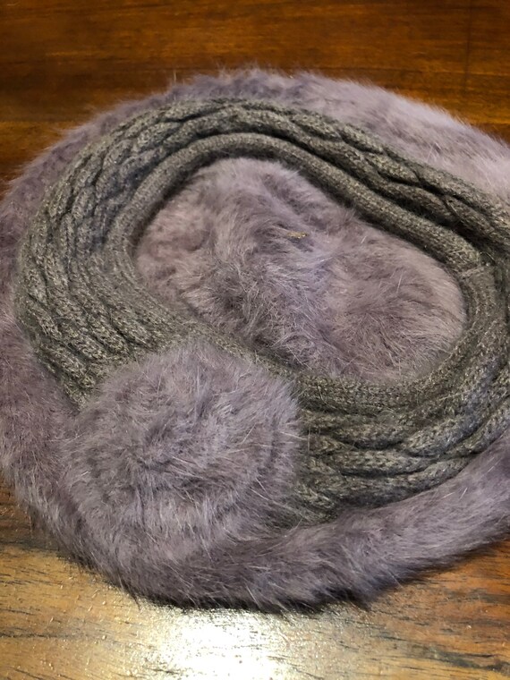 Vintage Wool angora 10 in Beret Hat - image 4