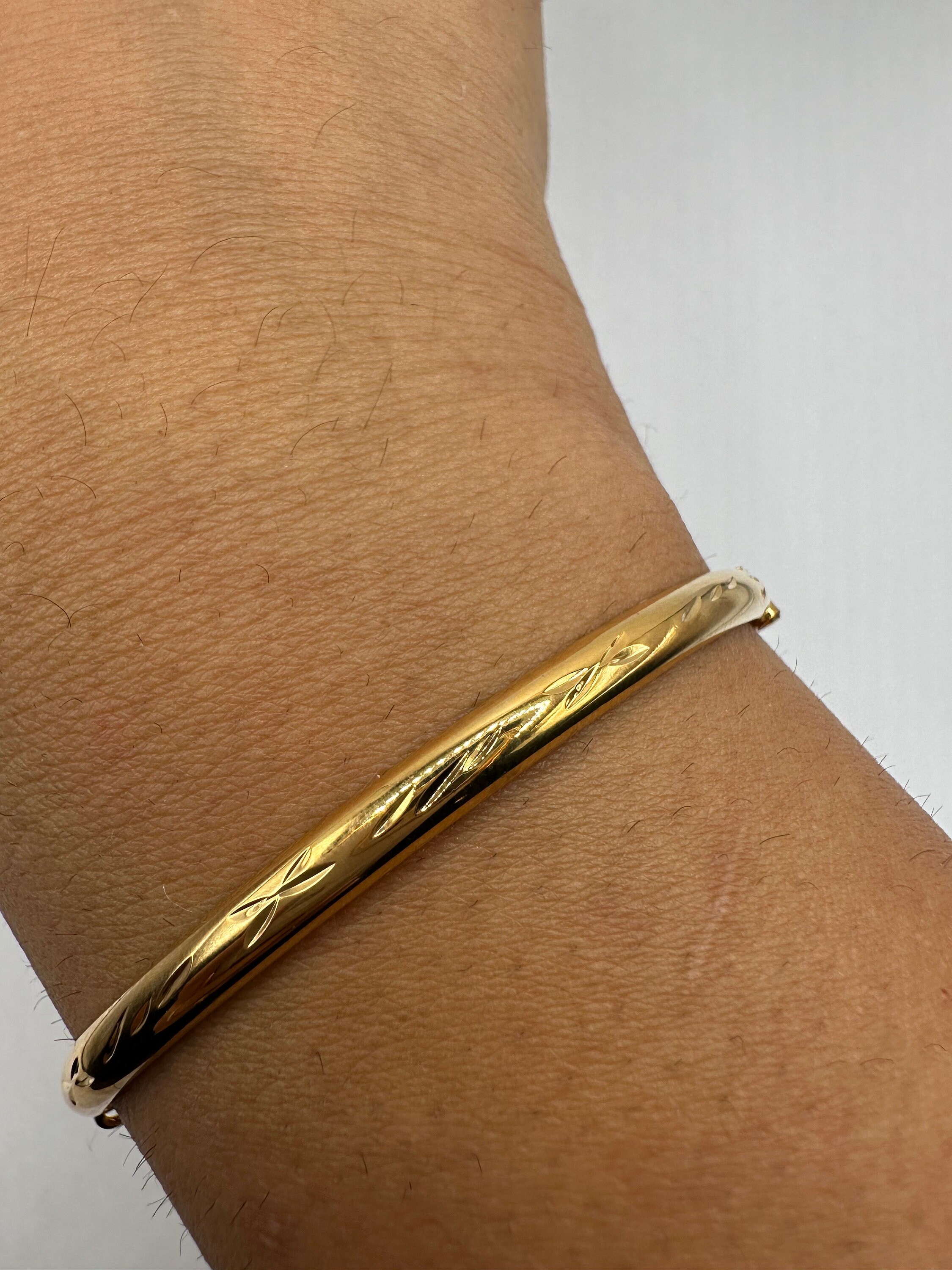 Vintage Bangle Bracelet Gold Filled - Etsy