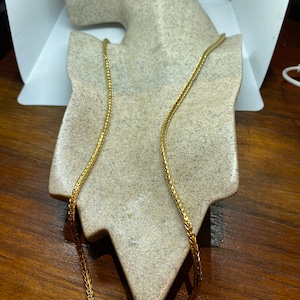 Golden Stainless Steel 36 Inch Greek Link Chain