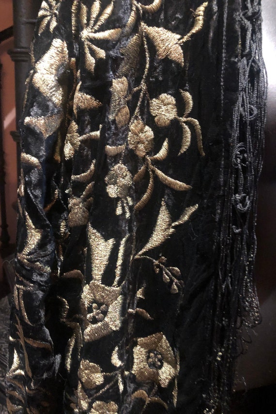 Adrianne Landau Kimono Jacket Vintage Style Black Vel… - Gem