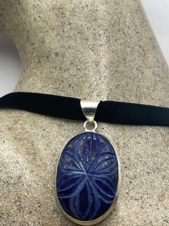 Vintage Tibetan Lapis Choker Necklace.