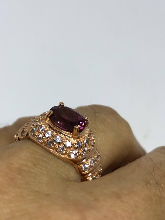 Vintage Bohemian Rhodolite Garnet White Sapphire … - image 8