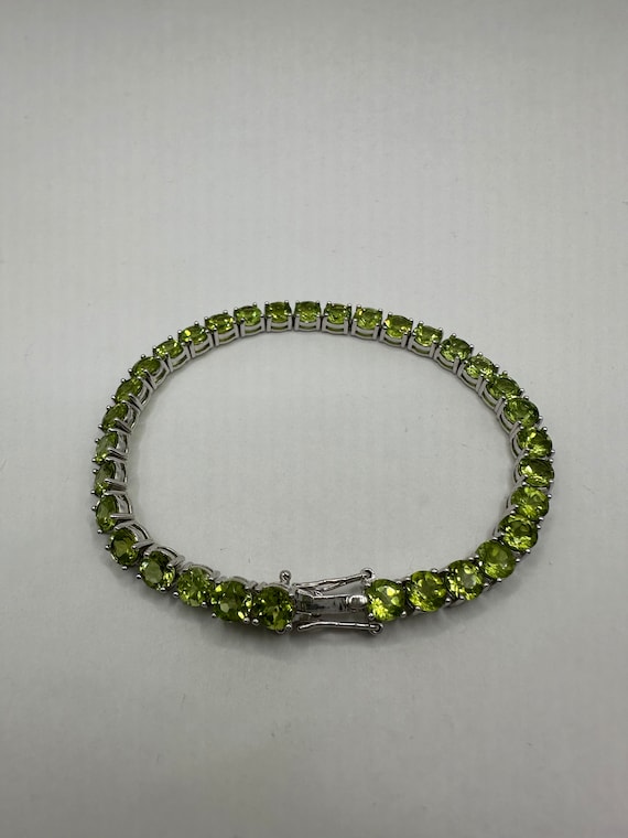 Vintage Handmade Genuine Peridot  925 Sterling Si… - image 8