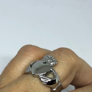Vintage Celtic claddaugh Stainless Steel Band Ring