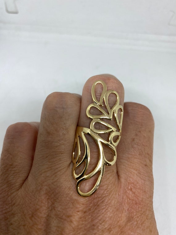 Vintage 9K Gold Filled Spoon Ring - image 6