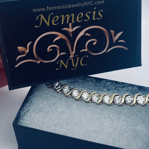 Vintage Cubic Zirconia Bracelet 925 Sterling shops Silver