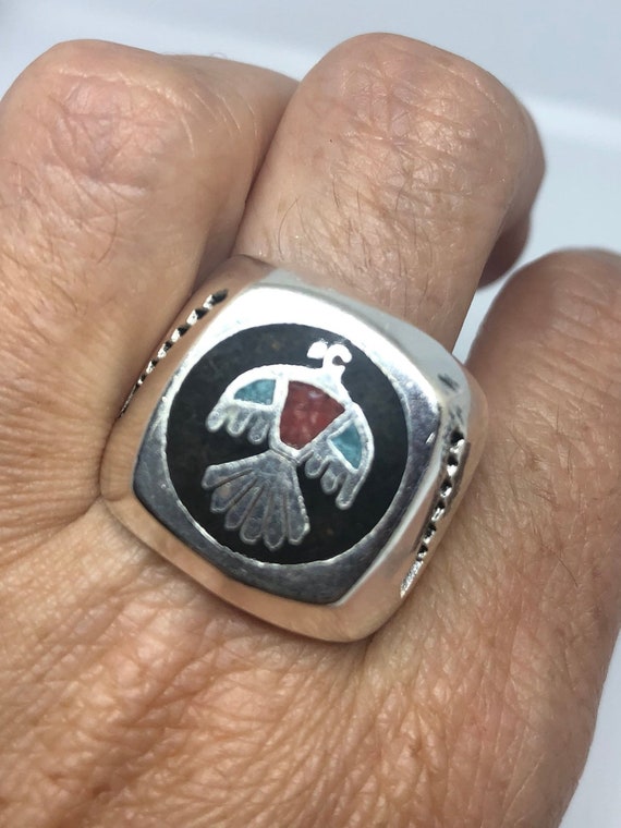 Vintage Thunderbird Ring Native American Style Southwestern