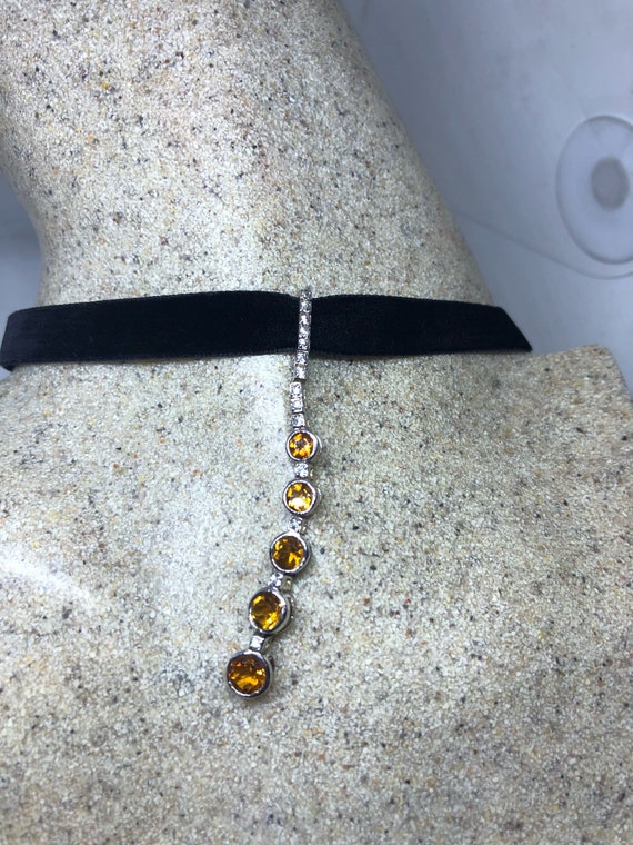 Vintage Handmade Sterling Silver Golden Citrine P… - image 4