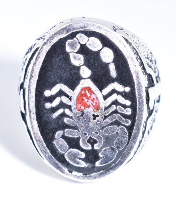 Native American Very Unique Scorpion Southwest Sterling Silver Ring Native American Very Unique Scorpion Southwest Sterling Silver Ring