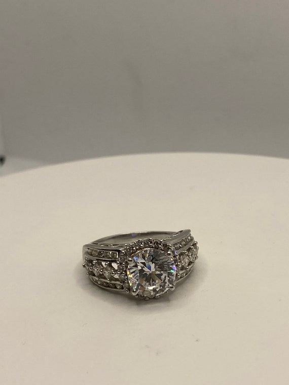 Vintage White Sapphire and CZ 925 Sterling Silver… - image 7