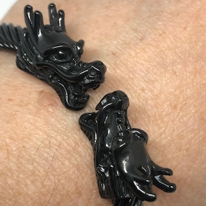 Vintage Style Unisex Mens dragon Stainless Steel Bangle Bracelet