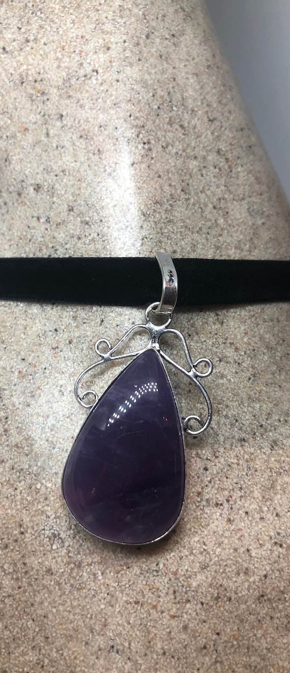 Collana Fatta A Mano In Ametista Russa Sfaccettata 2x4mm – Ciondolo Tondo Argento Placcato, 18″ - Foto 2