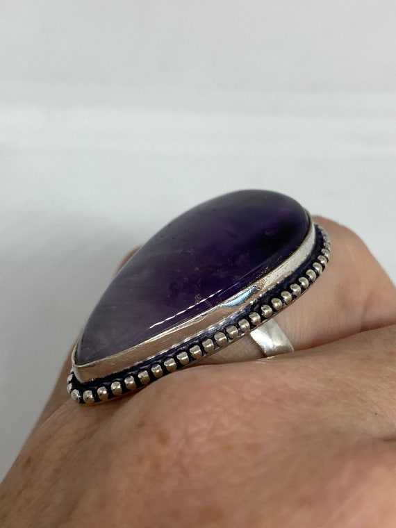 Vintage Genuine Purple Amethyst Ring - image 1