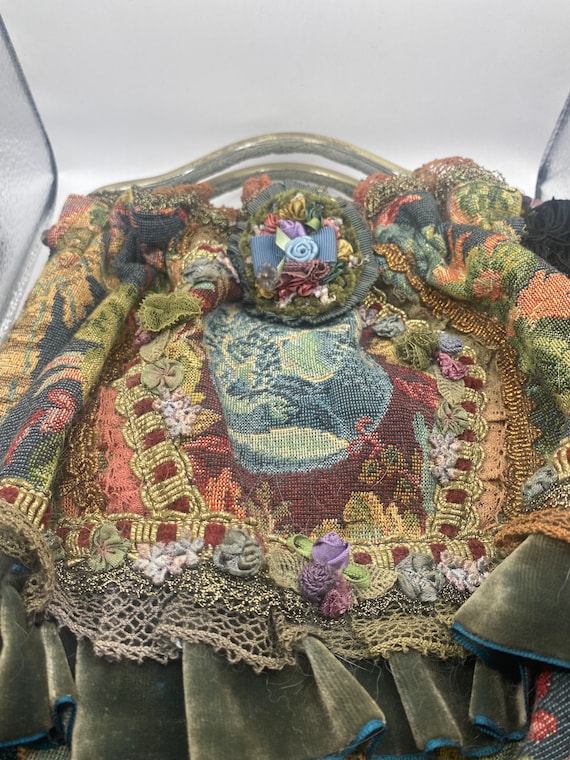 Vintage Chimaki Brocade Lace Patchwork Hand Bag Purse - Etsy