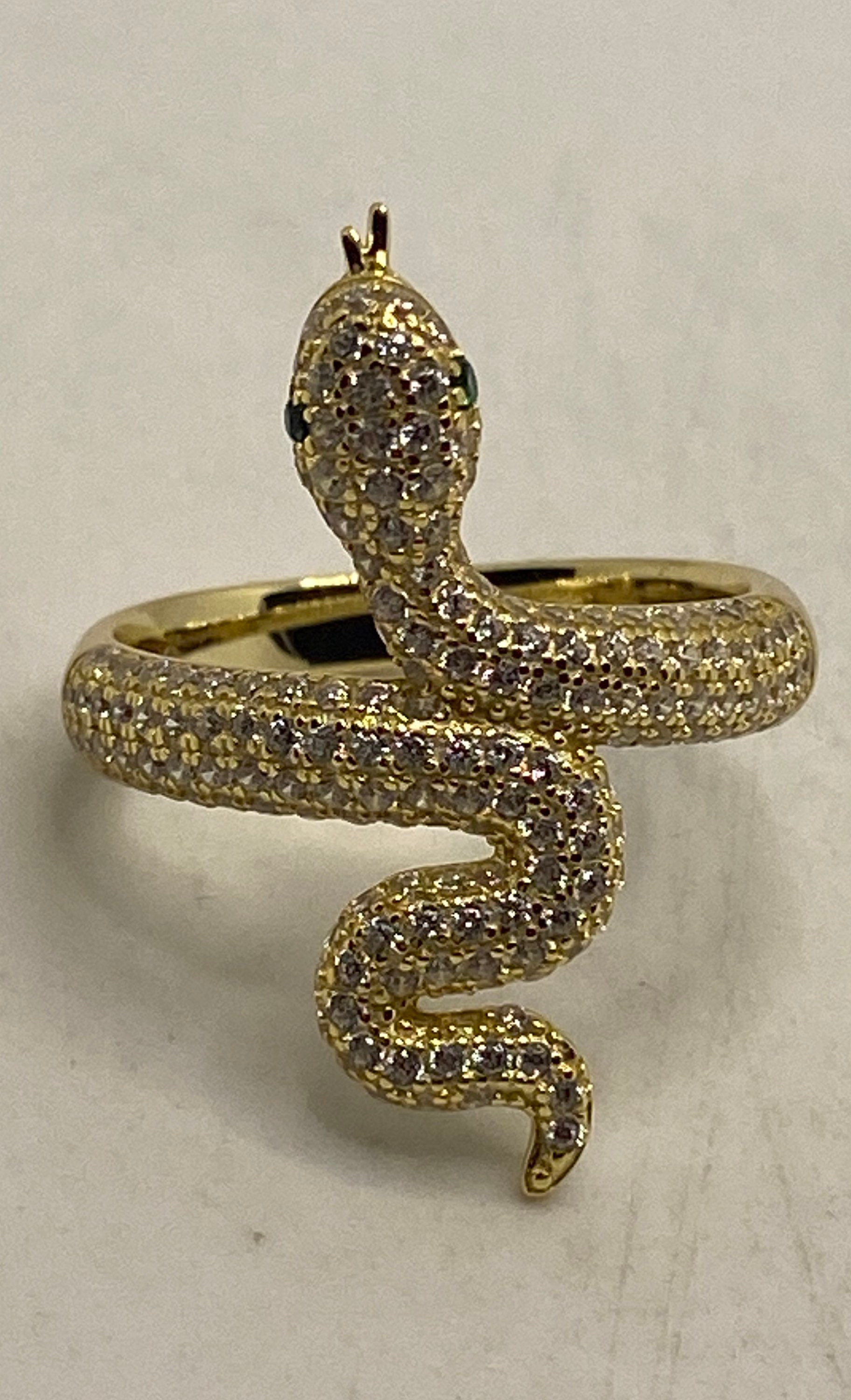 Louis Vuitton Monogram Snake Ring - Gold-Tone Metal Cocktail Ring