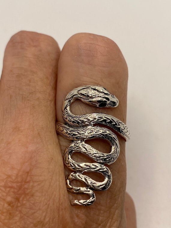 Vintage Snake Ring 925 Sterling Silver