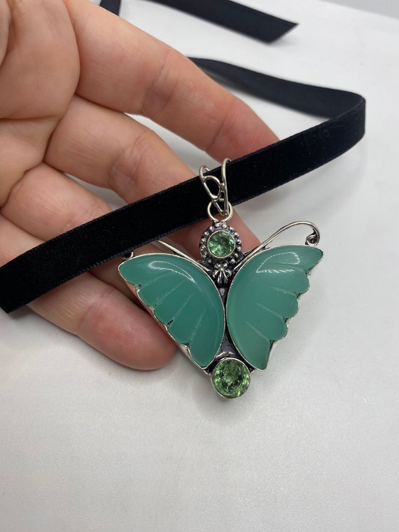 Buy Vembley Stunning Gold Plated Pastel Green Crystal Butterfly Pendant  Necklace For Women and Girls for Women Online in India