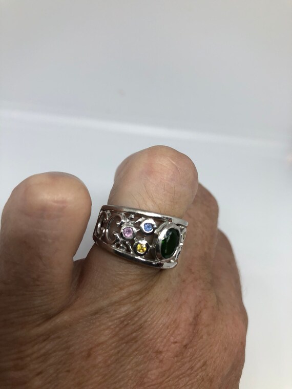 Vintage Handmade Genuine Mixed Tourmaline Golden … - image 5