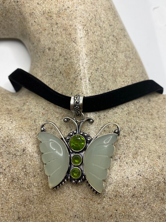 Vintage Green Chalcedony Butterfly 