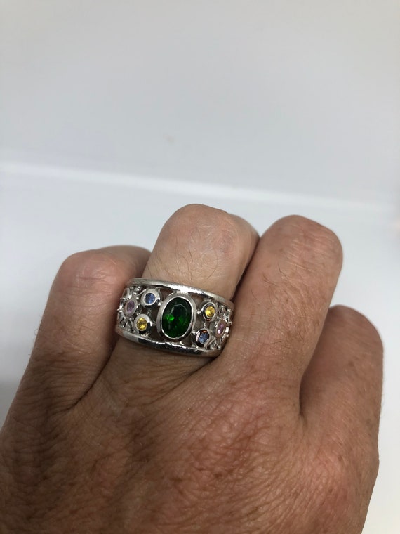 Vintage Handmade Genuine Mixed Tourmaline Golden … - image 6