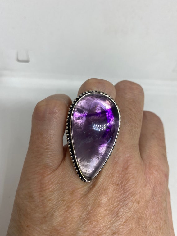 Vintage Genuine Purple Amethyst Ring - image 4