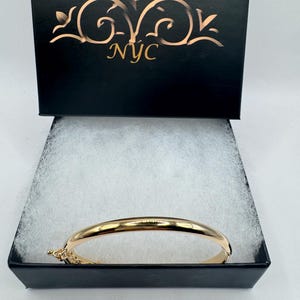 Vintage Childs Small 4 inch Bangle Bracelet 9k Gold filled