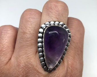 Vintage Purple Amethyst Cocktail Ring