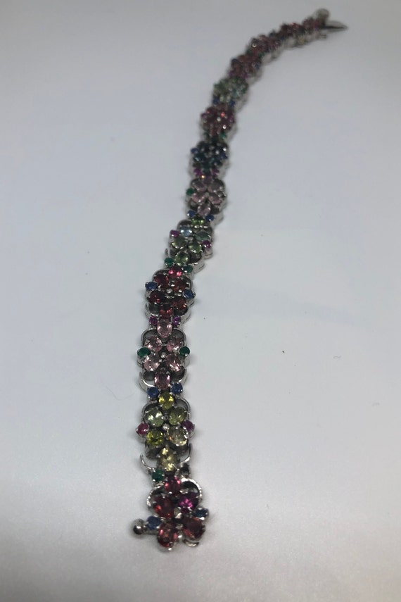 Vintage Handmade Watermelon Tourmaline  in 925 St… - image 2