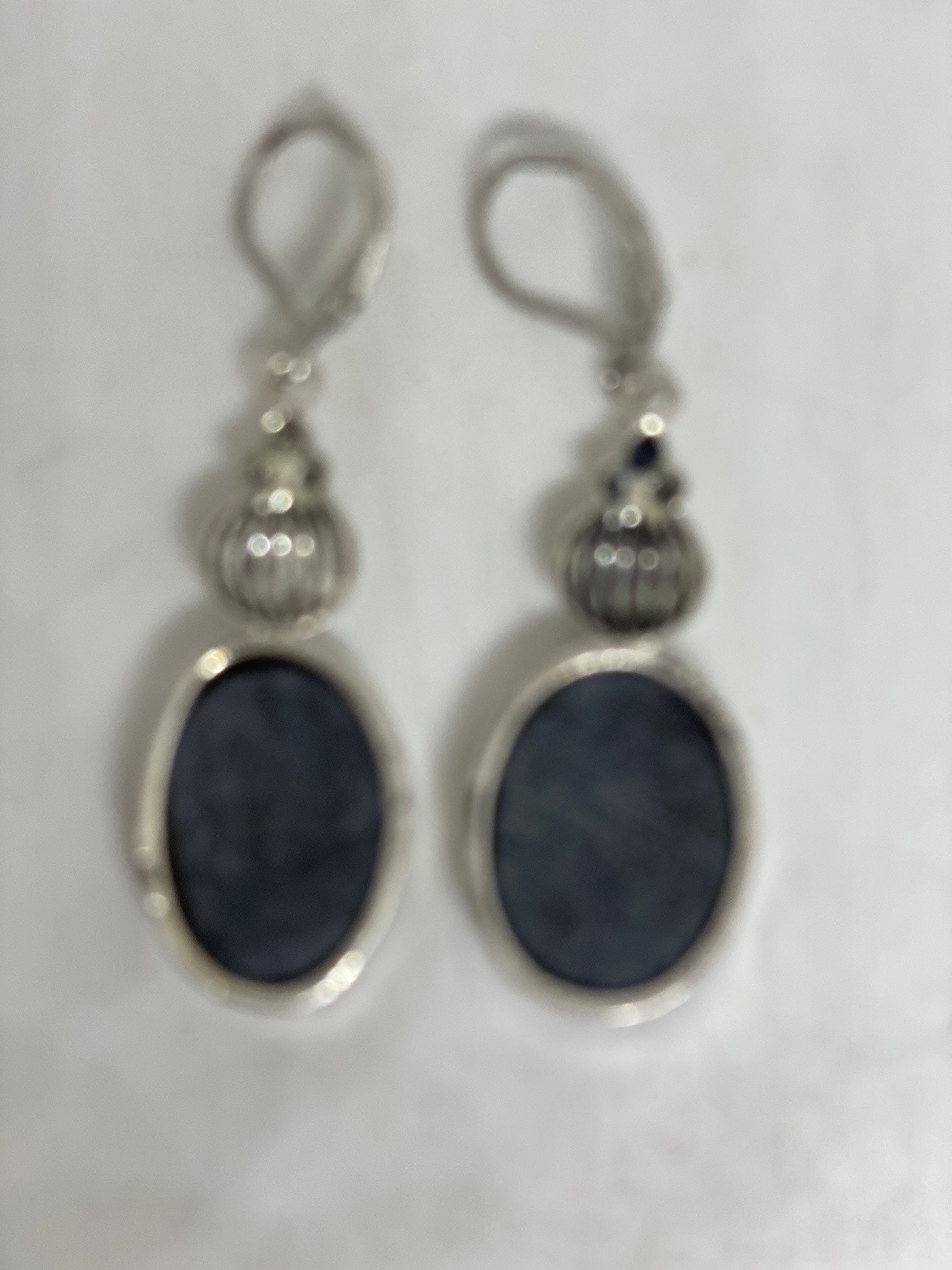 Ohrringe Aus 925er Sterlingsilber Mit Abalone-Muschel – Schillernd, Tropfenförmig, Hebelverschluss