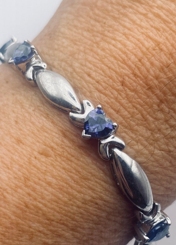 Handmade Genuine Blue Tanzanite Heart 925 Sterling