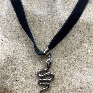 Vintage Stainless Steel Snake Choker Necklace
