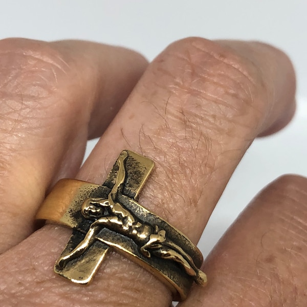 Mens Bronze Ring Etsy