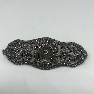 Vintage Pin, Marcasite set in 925 Sterling Silver Brooch