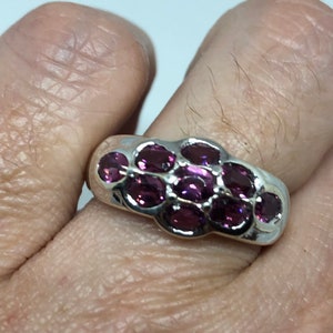 Vintage Handmade Genuine Pink Tourmaline 925 Sterling Silver Ring