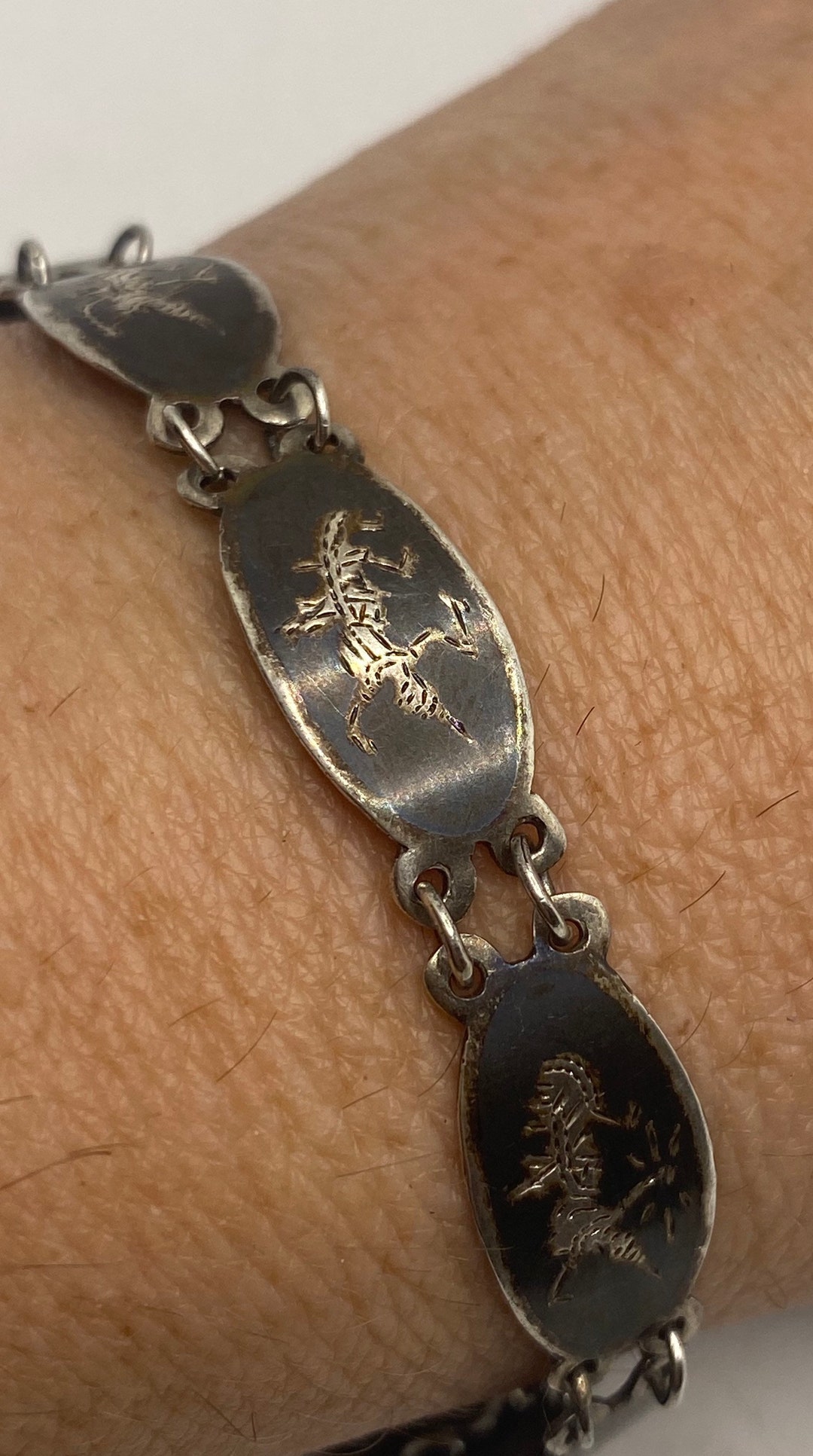 【美品】アンティーク シルバー バングル ブレスレットSIAM STERLING Vintage Siam Silver Bracelet | eBay