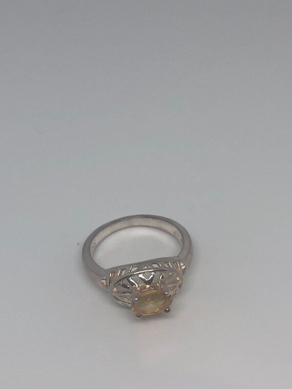 Vintage Handmade Golden Genuine Citrine 925 Sterl… - image 3