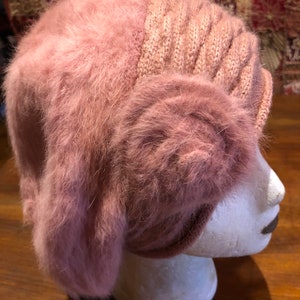 Vintage Wool angora 10 in Beret Hat image 1