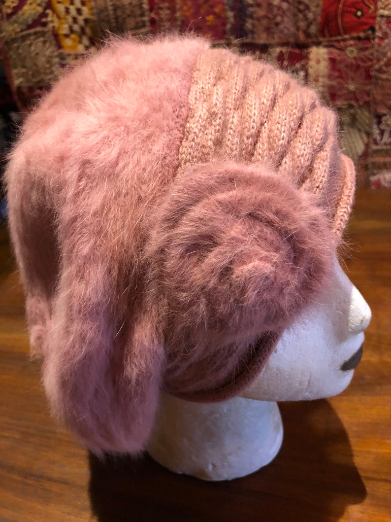 Vintage Wool angora 10 in Beret Hat image 1